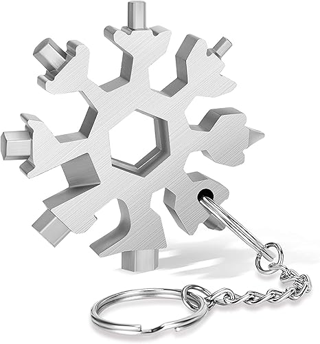 Multiherramienta de copo de nieve 18 en 1, regalo para niños, padre/papá, marido, herramienta portátil de acero inoxidable, herramienta compacta de