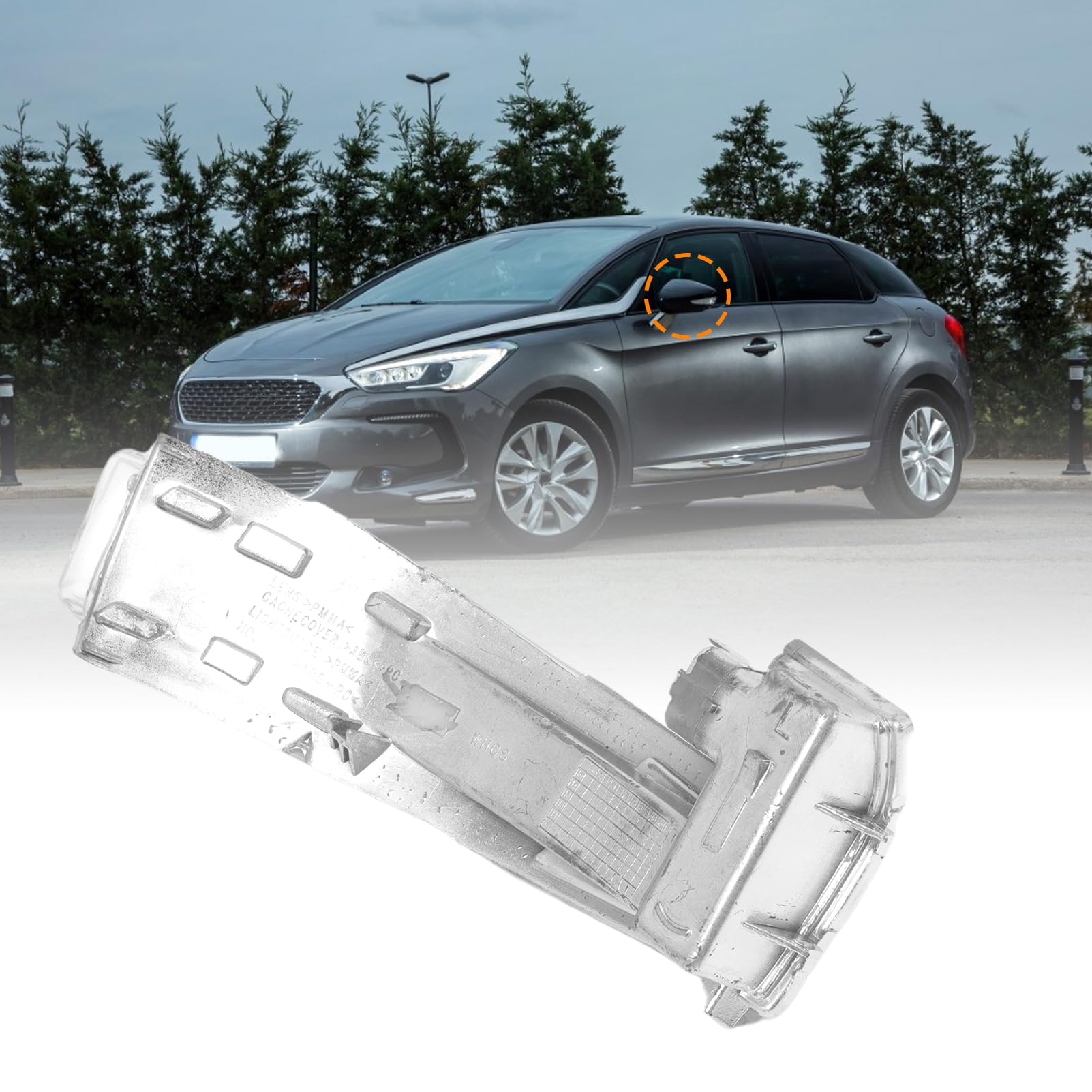 Clignotant Indicateur Gauche Compatible pour C3 Aircross C4 Picasso DS5 Peu-got 508 I et 508 SW I Rétroviseur Extérieur coté Conducteur 6325J4