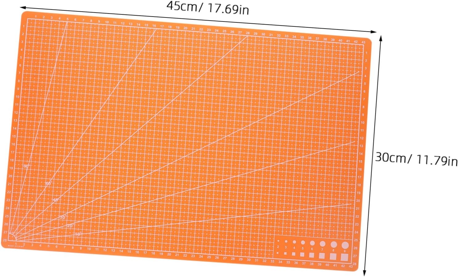 Double Sided Self-Healing PVC Cutting Mat for Quilting and Sewing Large Gridded Craft Board for Scrapbooking and Art Projects