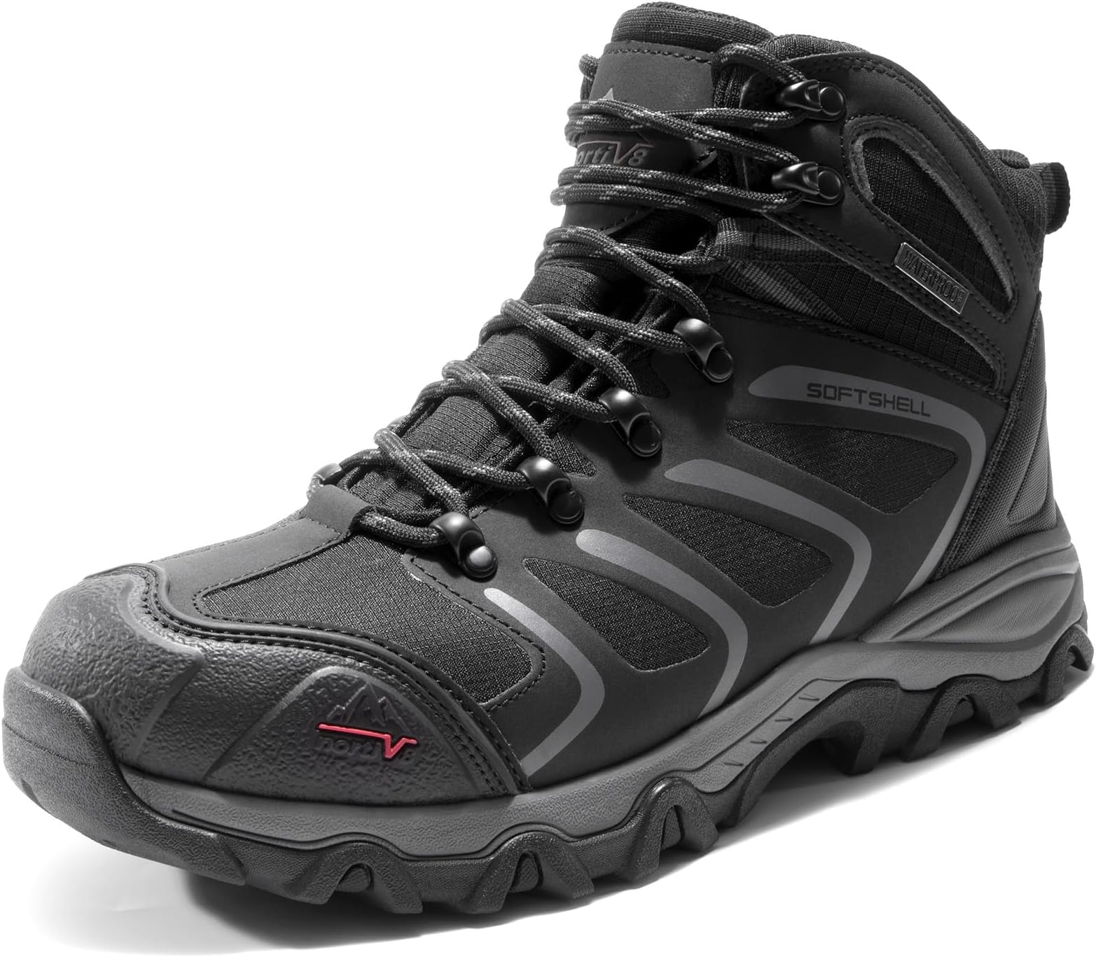 NORTIV 8Men's Ankle High Waterproof Boots Hiking Boots Men Walking Boots Mens Backpacking Trekking&Hiking Footwear 160448_M