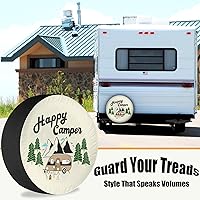 Vista 2 de Cubiertas para neumáticos de remolque de cámper On Cloud Nine para campamento, resistente a la intemperie, ajuste universal para caravana, remolque