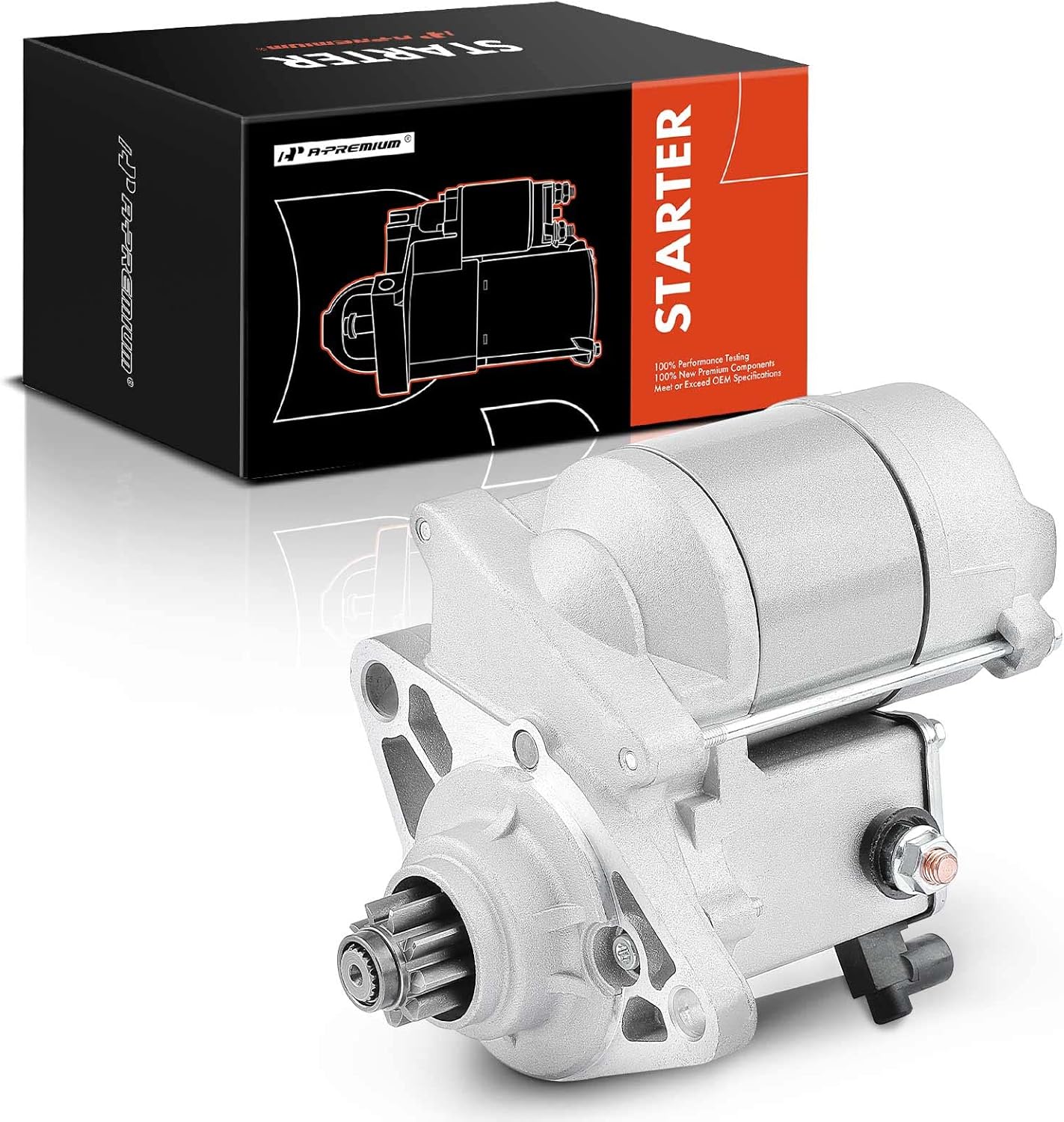 A-Premium Starter Motor Compatible with Honda Accord 1994-1997 L4 2.2L, Accord 1998-2002 L4 2.3L & Acura CL 1997 L4 2.2L, CL 1998-1999 L4 2.3L, 12V 1.4KW 9-Tooth Clockwise, Replace# 06312PAA506RM