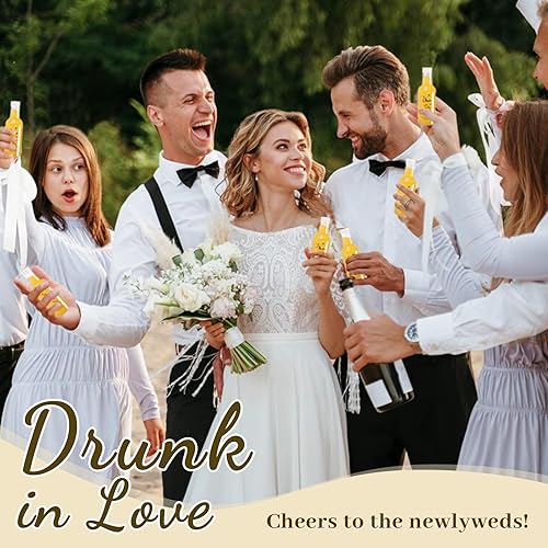 Miniatura 7 de AerWo Paquete de 100 mini botellas de licor, botellas de alcohol de plástico herméticas de 1.8 onzas líquidas, botella pequeña de plástico con