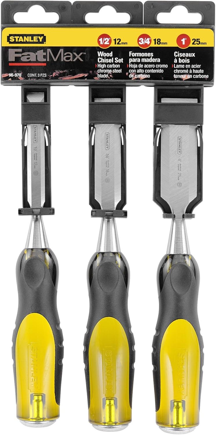 Stanley Hand Tools 16-970 3 Pc FatMax® Short Blade Chisel Set