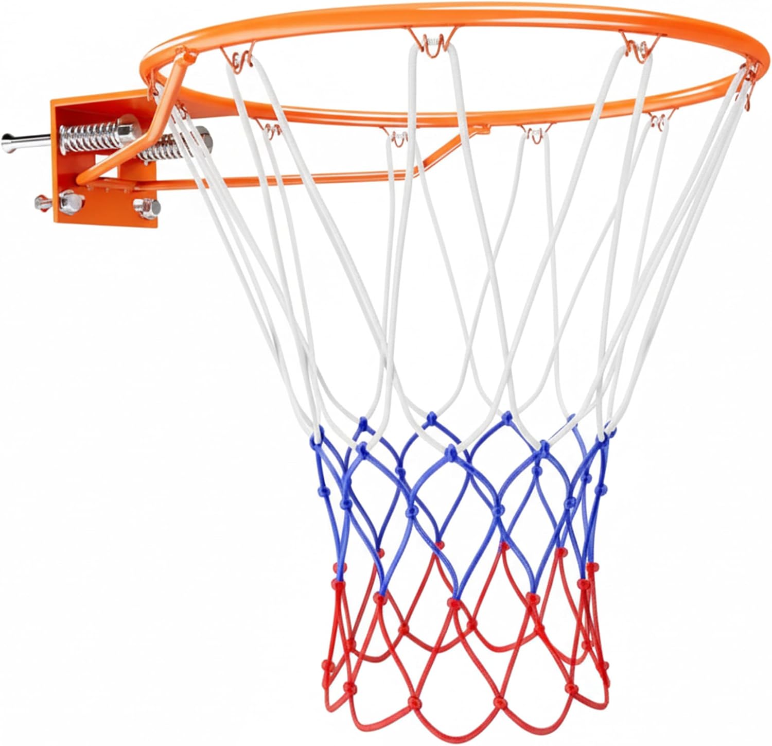 Basketball Hoop Wall Mount 18" Basketball Rim Replacement, Heavy Duty Wall Mount Hoop with Dual Spring Shock Absorption, Easy No Drill & Drill Installation for Outdoor Indoor Use