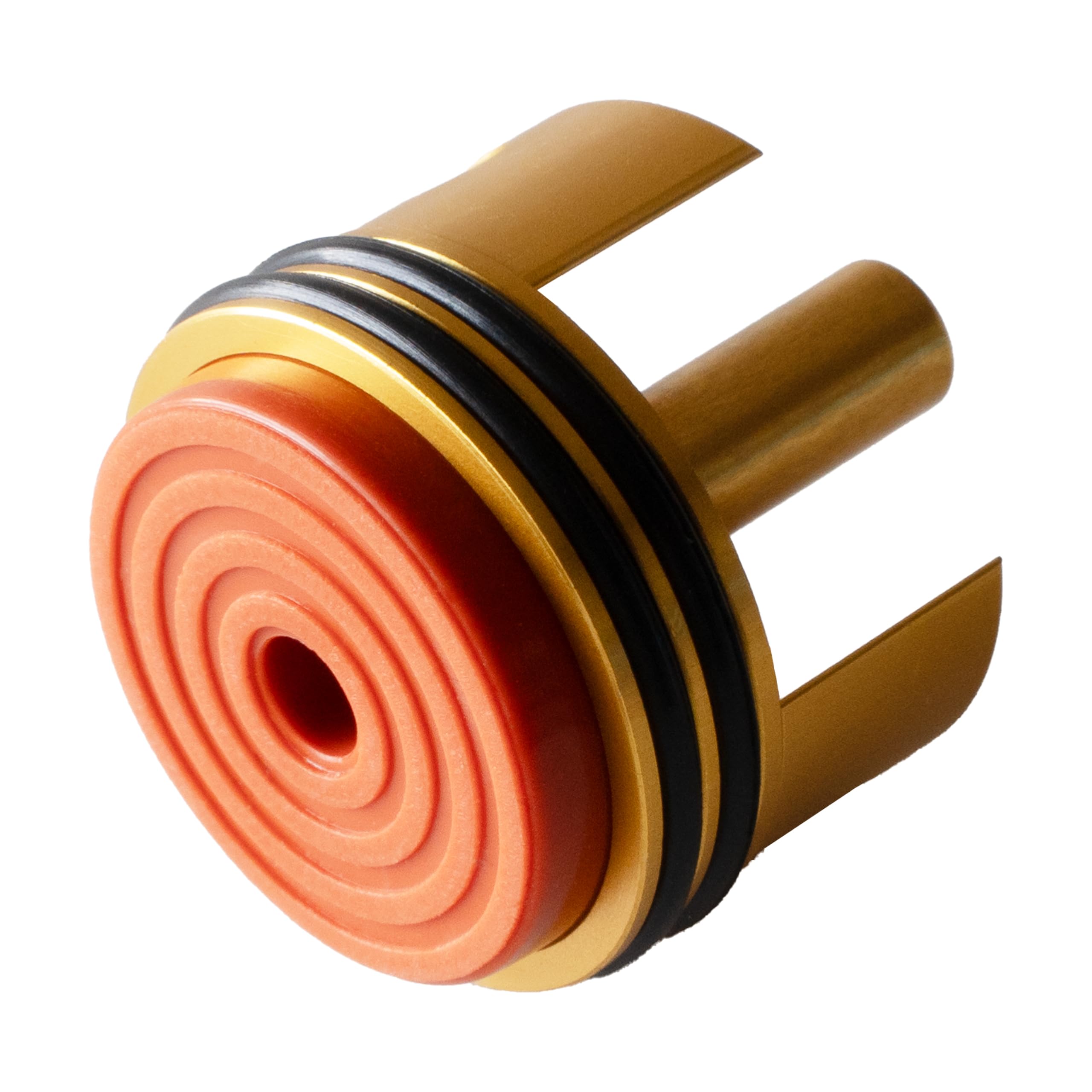 Generic Double O-Ring Airsoft Aluminium Cylinder Head with Thickened Red Rubber Pad for V2 V3 Gearbox