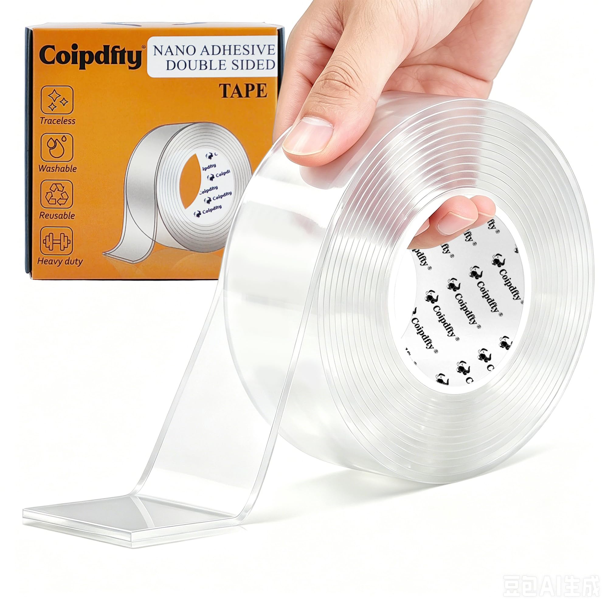 Heavy Duty Double Sided Tape - No Damage, Reusable! -9