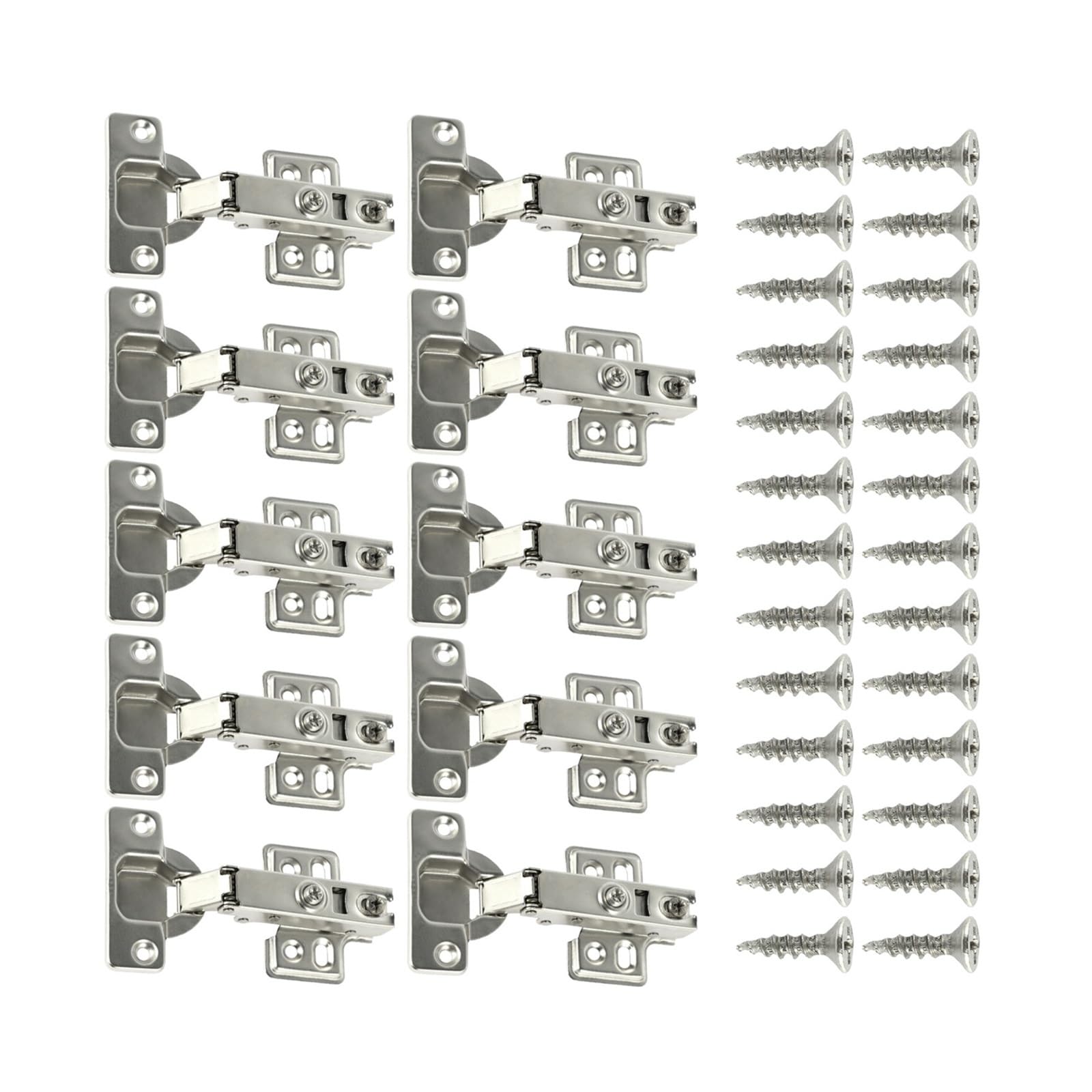 Chtkagv 40Pcs Cold Rolled Steel Hydraulic Cabinet Hinges