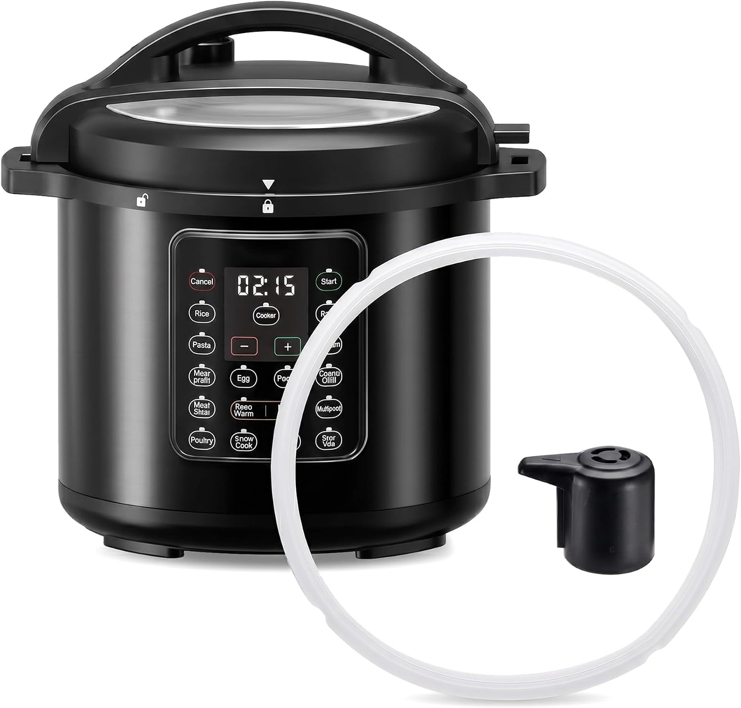 Silicone Sealing Rings for Instant Pot Carori 6 Qt and Steam Release Valve Handle Replacement for Instant Pot Duo/Duo Plus 3, 5, 6 and 8 Quart, Instant Pot Accessories, Replacement Parts