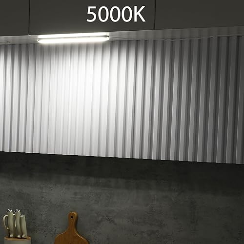 Miniatura 6 de Litever Kit de luz para debajo del gabinete con alimentación USB para encimera de cocina, banco de trabajo, estación de café, espacio de trabajo,