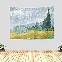 Vista 10 de Chitteri Vincent van gogh - Tapiz colgante de flores de almendra, 60 x 45 pulgadas, arte de pared de poliéster para decoración del hogar