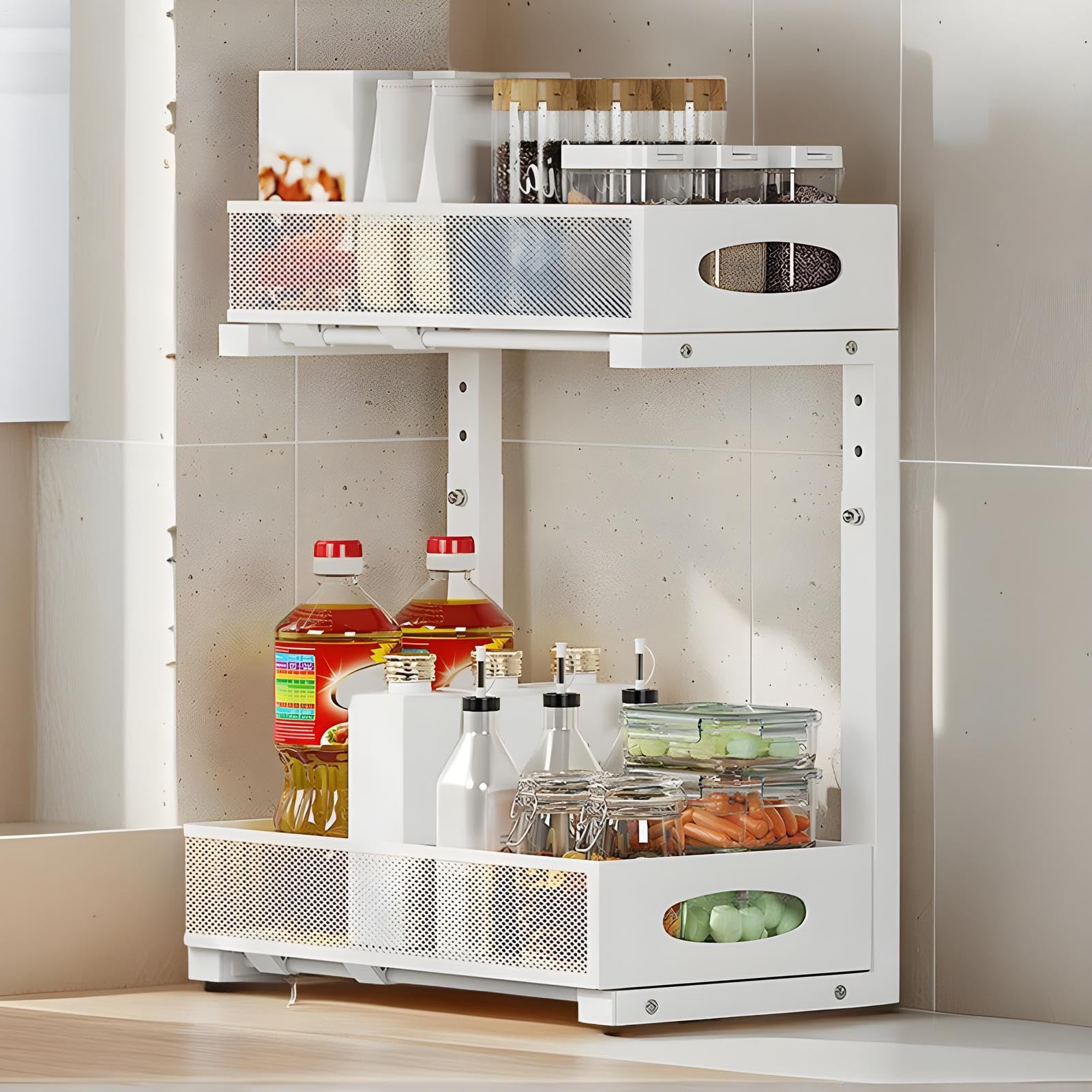 Organizador Para Debajo Del Lavabo Del Baño Organizador De Almacenamiento | Doméstico Multifuncional Para Cocina Cuarto De Lavandería