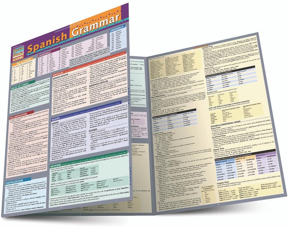 Spanish Grammar: a QuickStudy Laminated Reference Guide