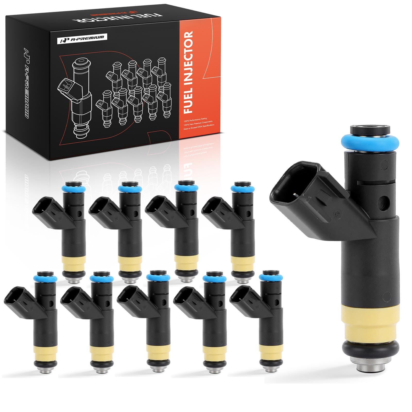 Amazon.com: A-Premium 1 Hole Fuel Injectors Set of 10 Compatible