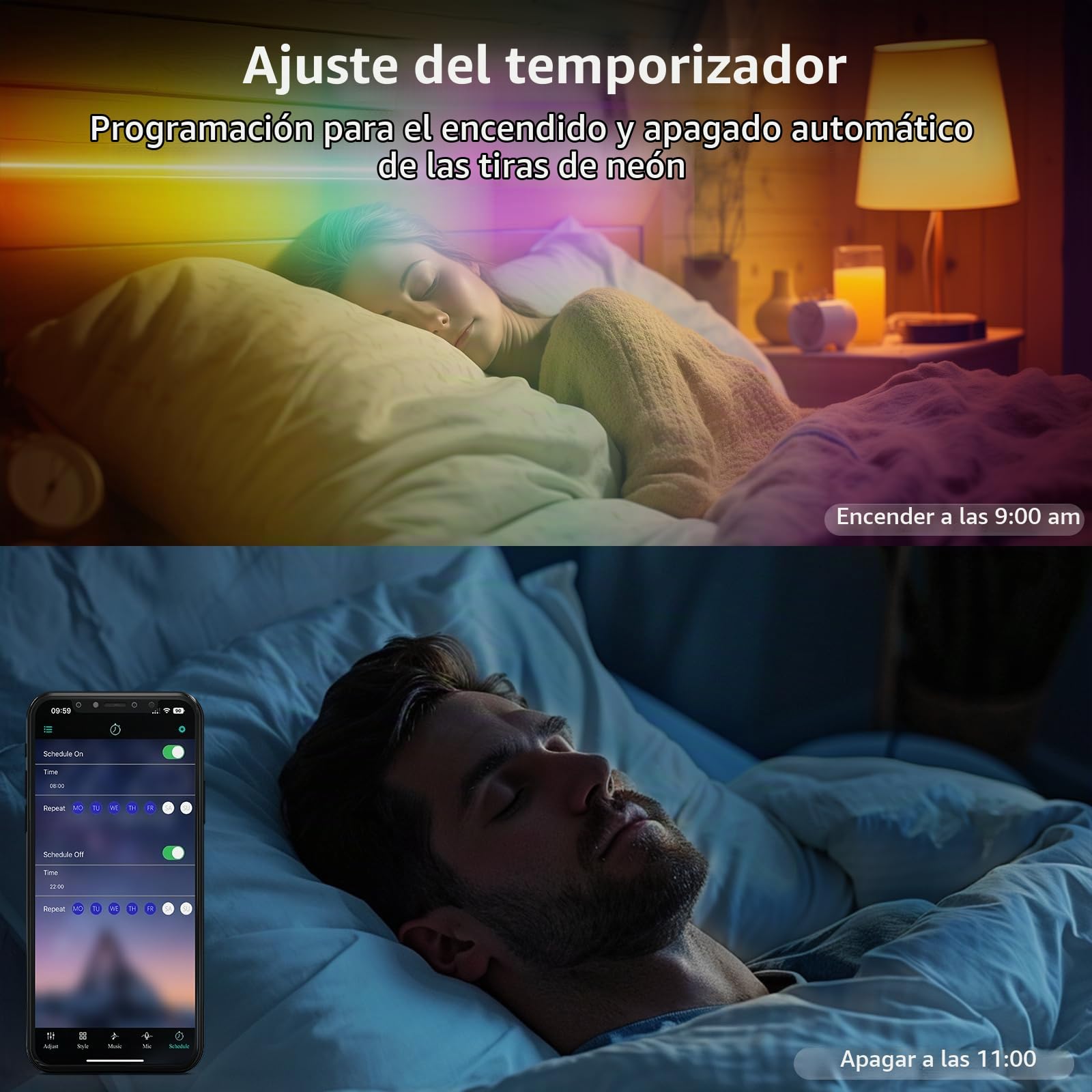 Tira LED Neón RGB+IC 16M, Luz LED Neón Silicona 96 LED/Metro, Impermeable IP65, Control APP, Neón LED RGB con Cargador y Control remoto para Habitación, Sala de juegos, Exterior, Fiesta
