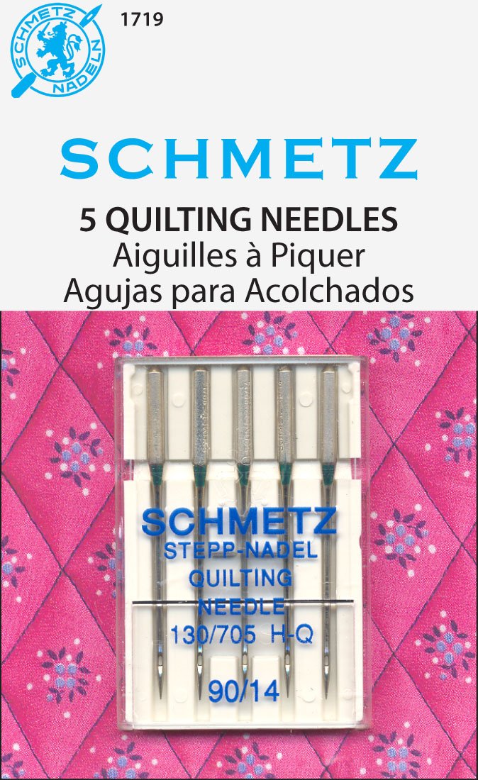 SCHMETZ Quilting Needles - Size 90/14, 5-Needle Cards, Pack of 1