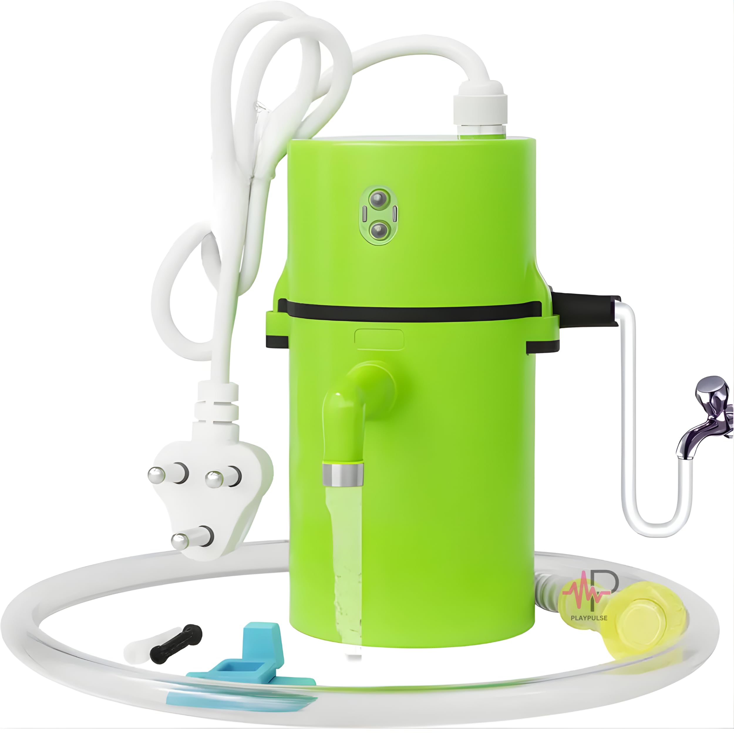 Playpulse (15 Years Warranty) Instant Hot Water Heater | Quick Heating Copper Coil | Auto Shut-Off | Compact ABS Design | Safe & Energy Efficient for Kitchen & Bathroom – Green-image-5