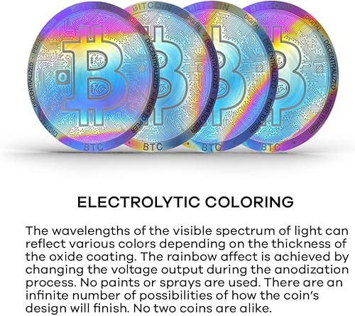 Miniatura 5 de Monedas criptográficas físicas personalizadas Ethereum (ETH) Galaxy Coin que puedes almacenar  Tecnología de anodización y coloración electrolítica