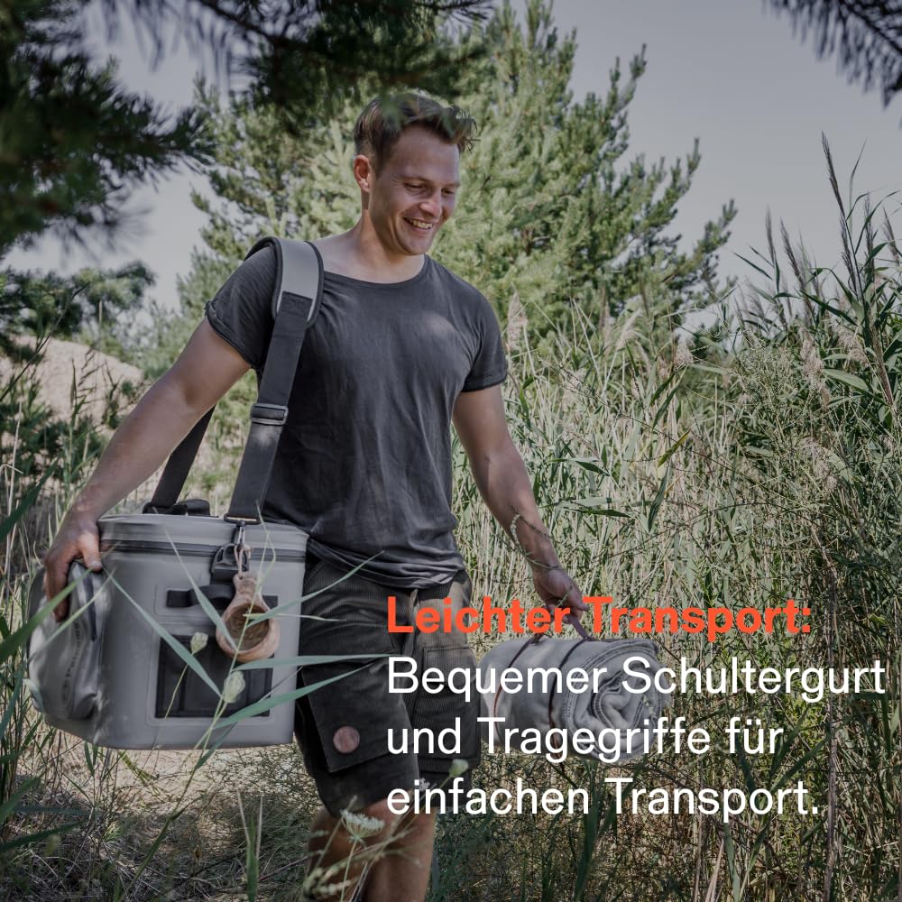 Petromax Kühltasche für tagelang eisgekühlten Proviant | Unabhängigkeit von Strom & Akku | wasserdichter Reißverschluss | für Eiswürfel und Kühlakkus