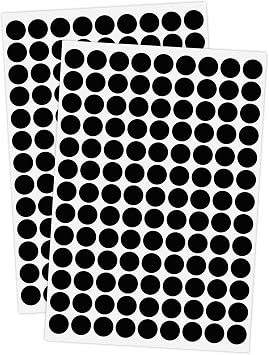 2340 PCS Black Dot Stickers 1/2" Round Circle Coding Labels