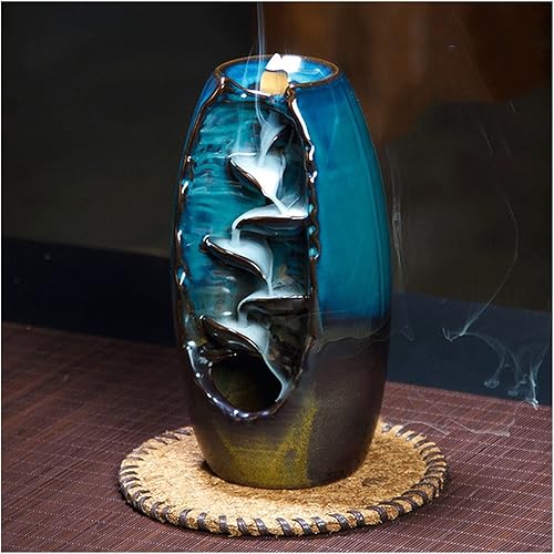 Miniatura 3 de CZDYUF - Quemador de incienso en cascada de 10 conos de cerámica con cono de incienso mixto color D tamaño 79in x 43in x 39in