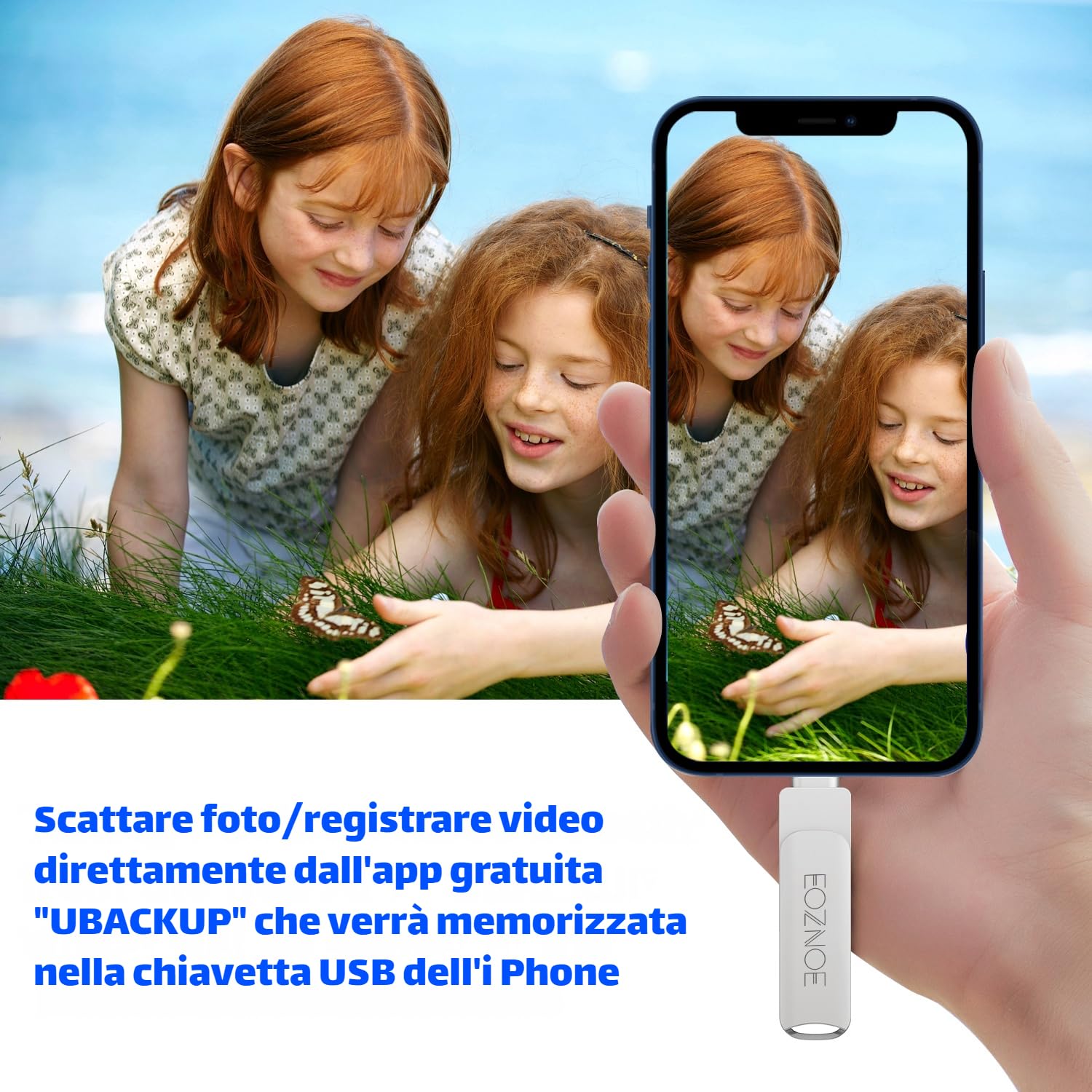 Chiavetta USB 256GB,Chiavetta USB per i Phone Pen Drive Storage Esterna per Salvare più Foto Video,Chiavetta USB3.0 Memoria Penna ad Alta Velocità Compatibile con i-phone/i-pad/Android/pc