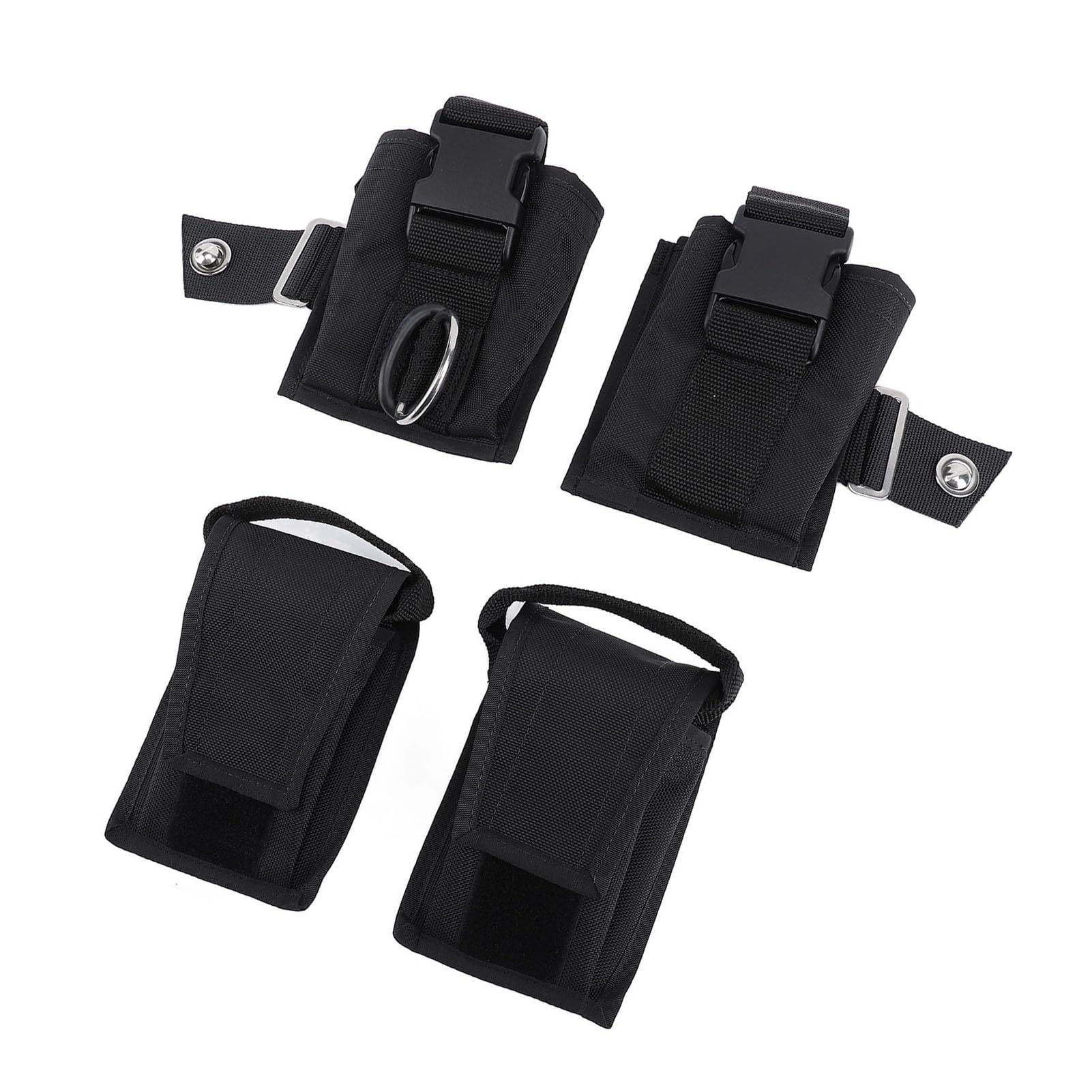 2 Piezas de Bolsillo para Pesos de Buceo con Hebilla de liberación rápida, Bolsa de cinturón de Peso de Nylon para buceadores, Compatible con Chalecos de Buceo, con Placa de
