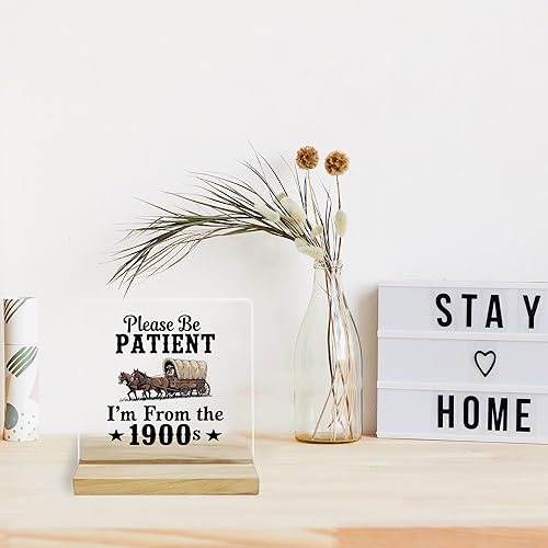 Miniatura 4 de Letrero de decoración de oficina de humor retro, regalos de decoración de oficina occidental para hombres compañeros de trabajo, placa acrílica