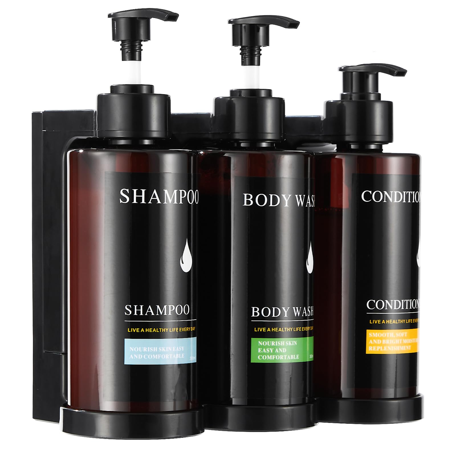 Shampoo and Conditioner Dispenser, 3 Bottles : Amazon.ca: Home