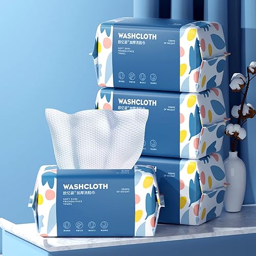 Vista 8 de 100 toallas faciales desechables, paños gruesos ultra suaves, tejido de algodón facial, toallitas secas de algodón sin pelusas, multiusos