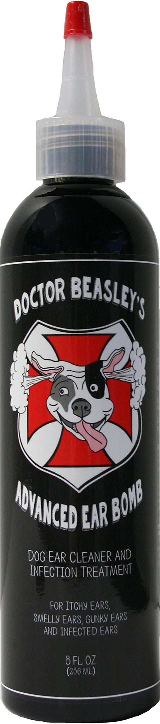 Doctor BEASLEY'S Advanced Ear Bomb is a Powerful 1 Step Cleaning Solution Treatment for Dog Ear Infections; Cleaner Replaces Drops, Vet Visits, Medication, Antibiotics for Yeast and Fungus, 8 Ounce
