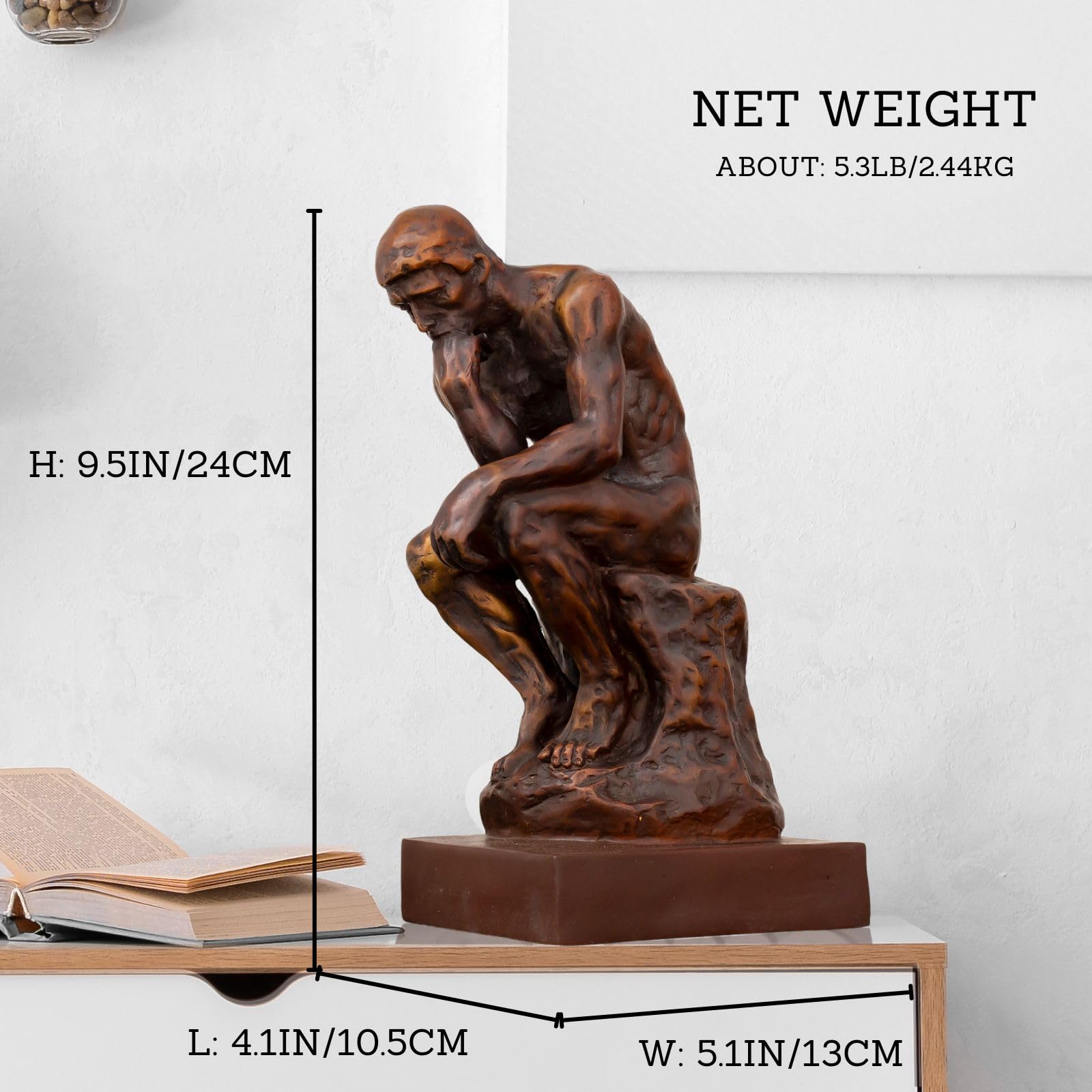 Amazon.com: Rodin The Thinker Statue, 9.5
