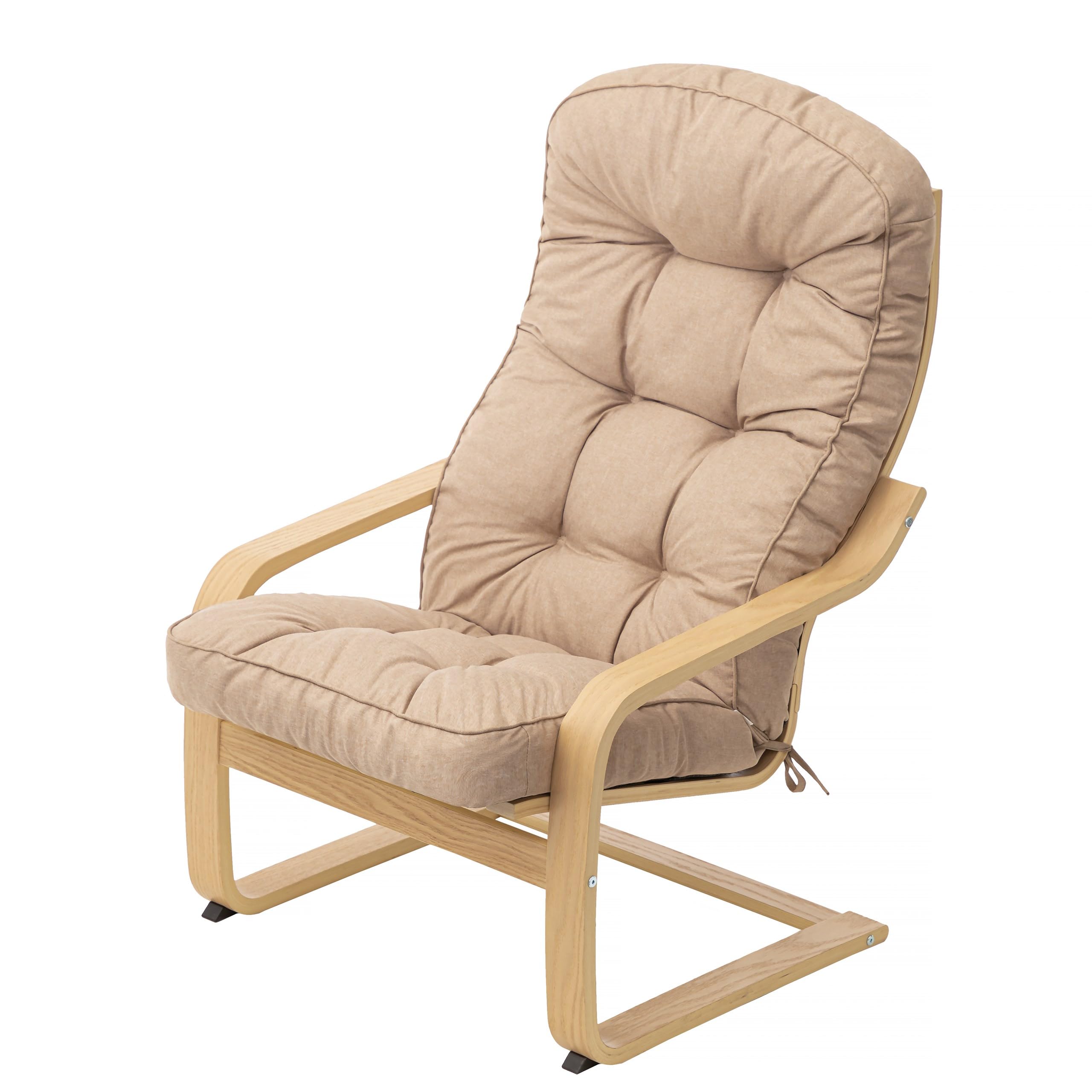 Cuscino per esterni 145 x 56 x 10 cm, colore beige, imbottitura spessa per sedie da giardino, poltrona da giardino e balcone, comodo cuscino e cuscino per pallet, per interni e mobili da