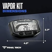 Vista 5 de Trail Tech 752-112 Kit de medidor de tacómetro de velocímetro digital de vapor, 2003-2017 Can-Am Honda Kawasaki