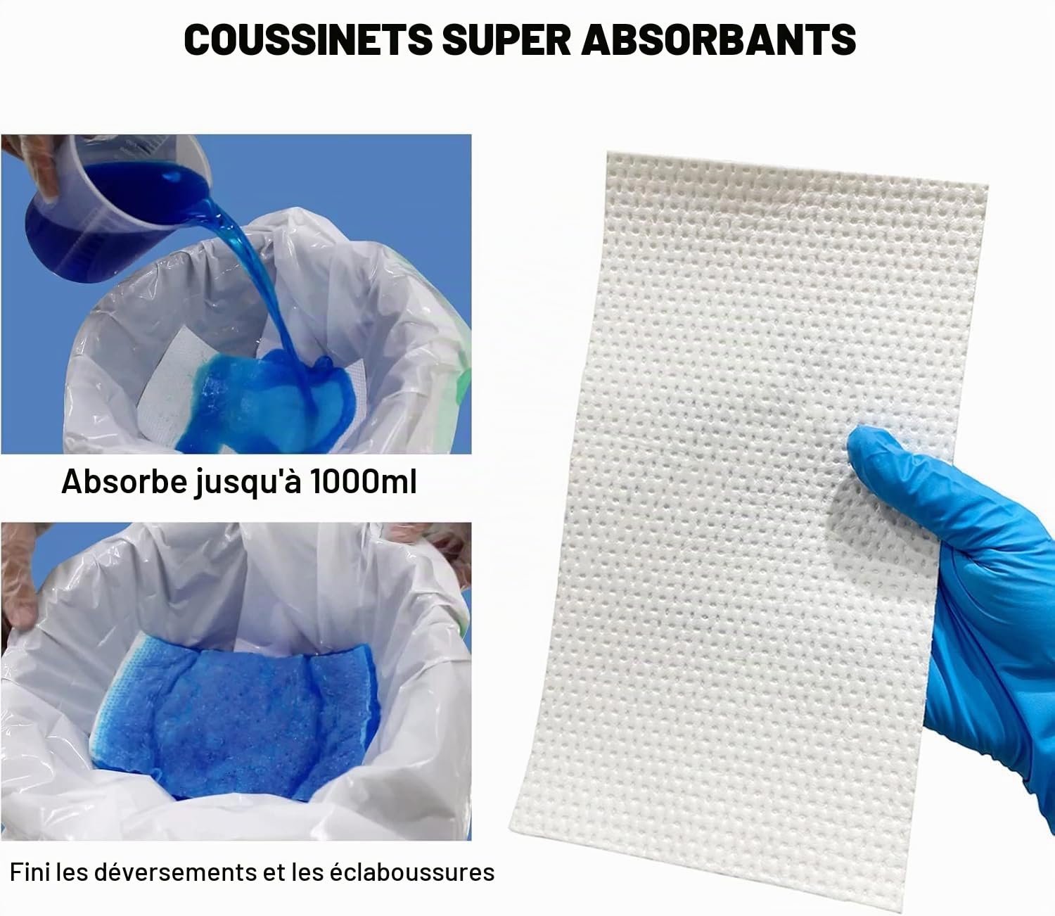 Bassin hygiénique en acier inoxydable, avec 60 Protège-bassins hygiéniques jetables et Protections absorbantes, Bassin de Lit avec couvercle