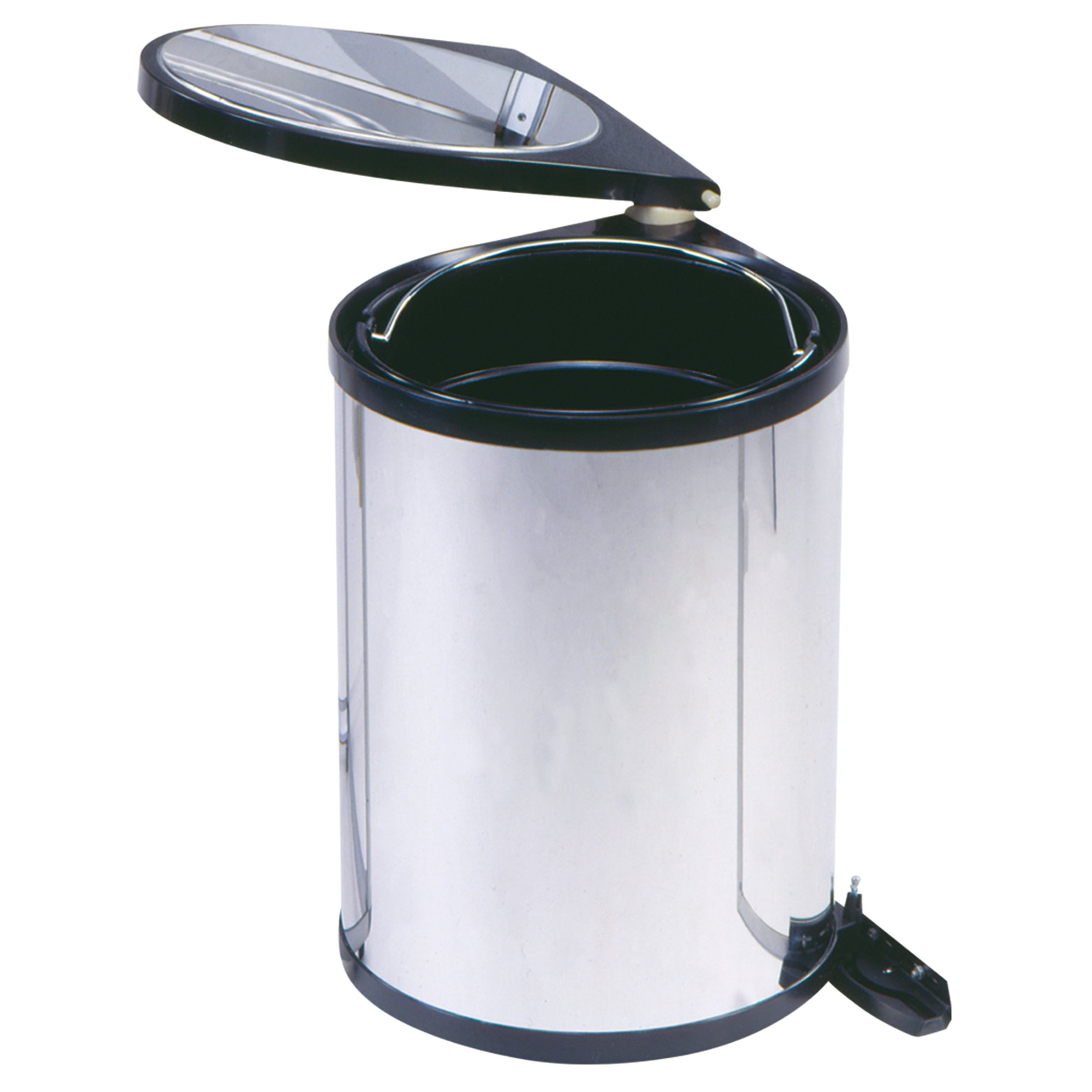 Poubelle encastrable plastique compacte 24x22x24.5 cm MSV 100351 argent