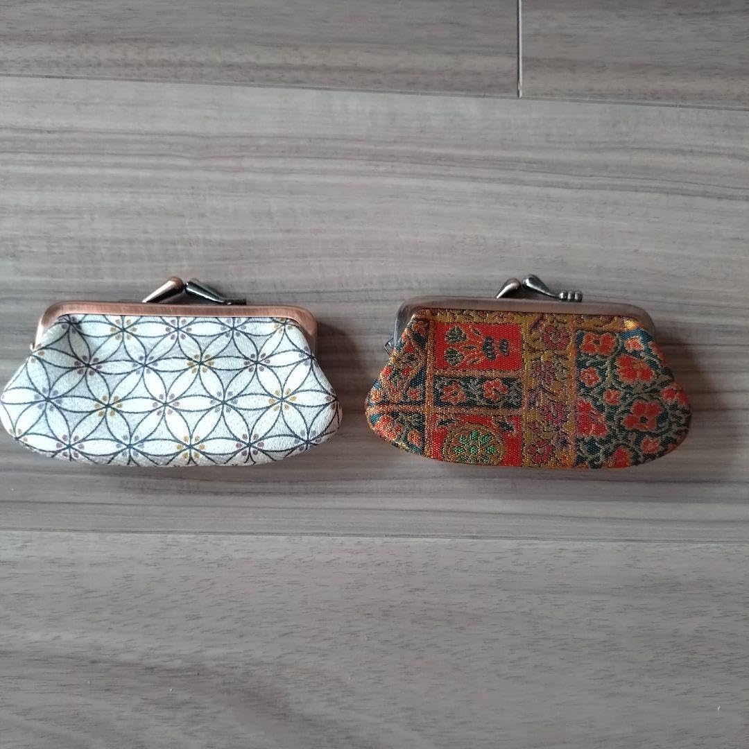 京都 がま口小物入れ 2点セット 印鑑ケース リップケース 小銭入れ がま口印鑑＆