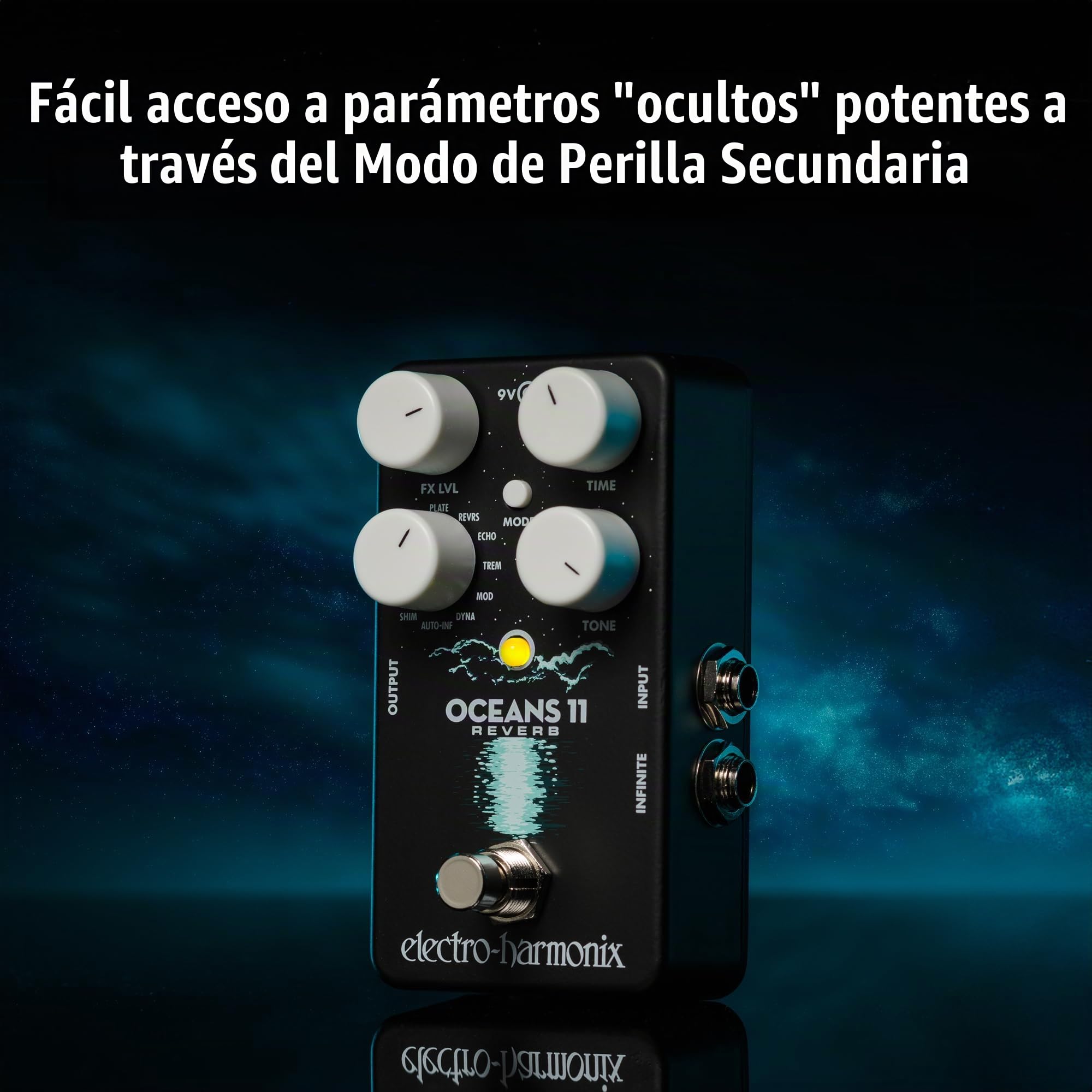 Amazon.com: Electro-Harmonix Pedal de reverberación Oceans 11