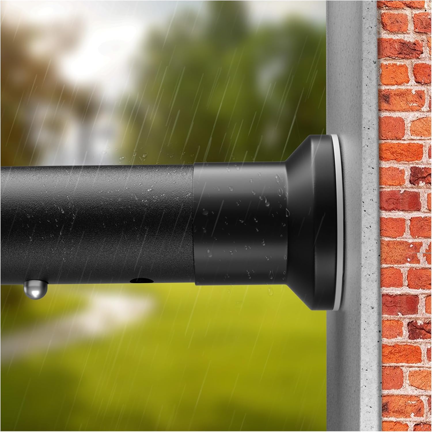 Tension Curtain Rod,63-123 Inch Heavy Duty Shower Curtain Rods Spring Tension No Drill - Adjustable Shower Rod Non-Slip,Tension Rod for Windows Room Divider Balcony Outdoor Patio,Matte Black