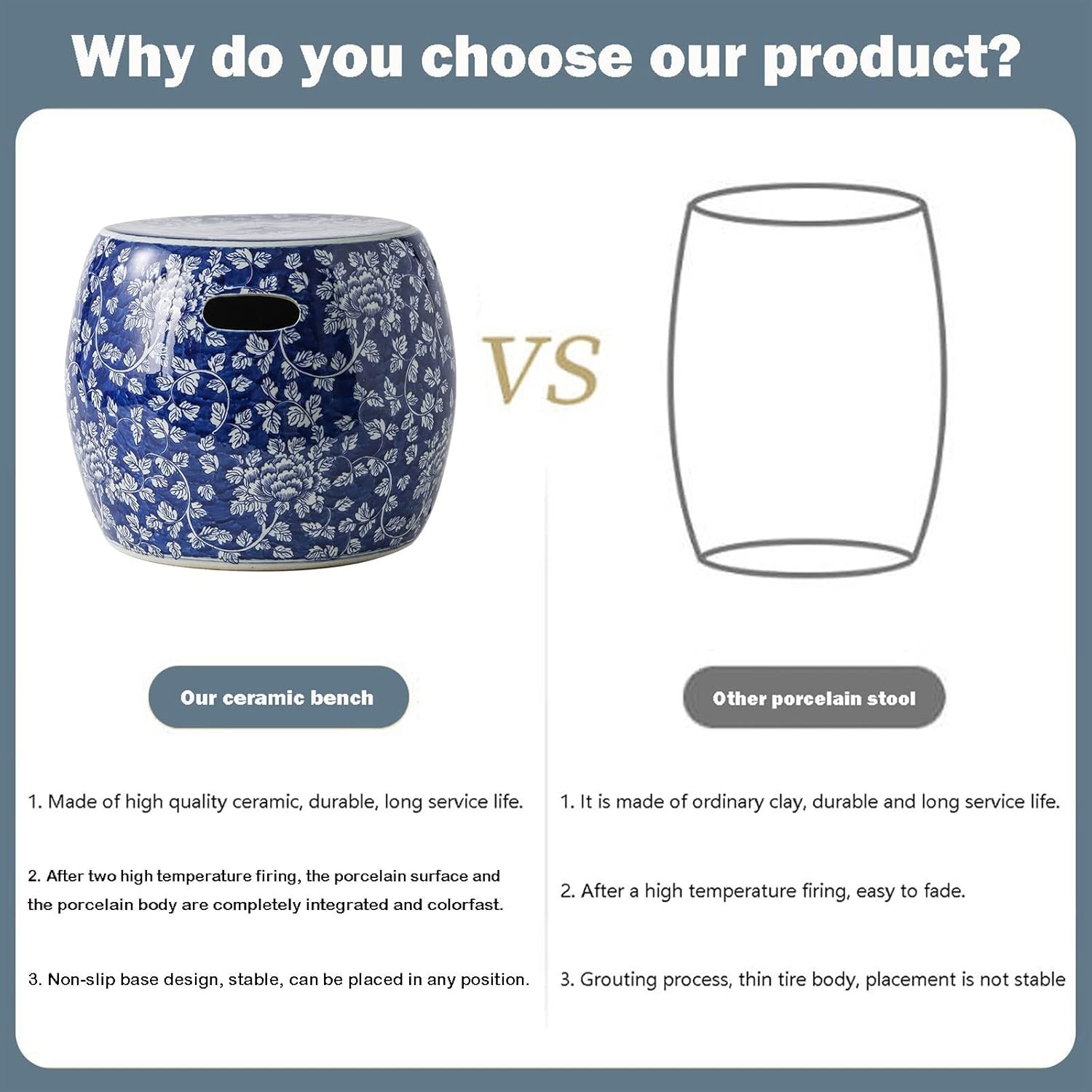 Decorative garden stools, Decorative Ceramic Garden Stool, Glazed Antique Celadon Low Stool, Suitable for Living Room, Garden, Shoe Changing Stool, Etc., HBJJ-987811