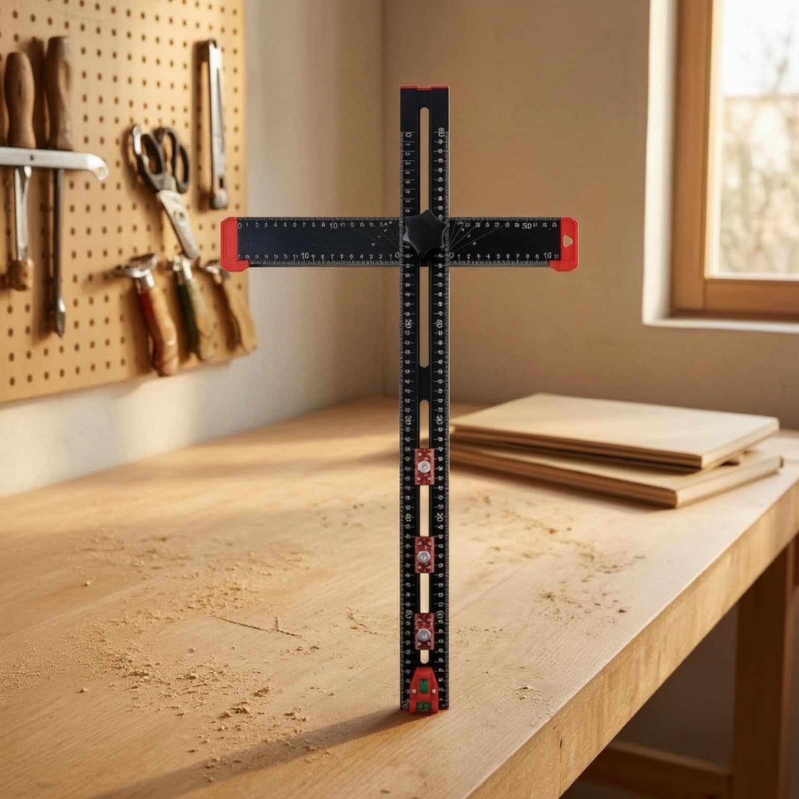 MERIGLARE Équerre En T Ajustable Équerre Blocs Positionnement Réglable til pr Bricolage, 60CM