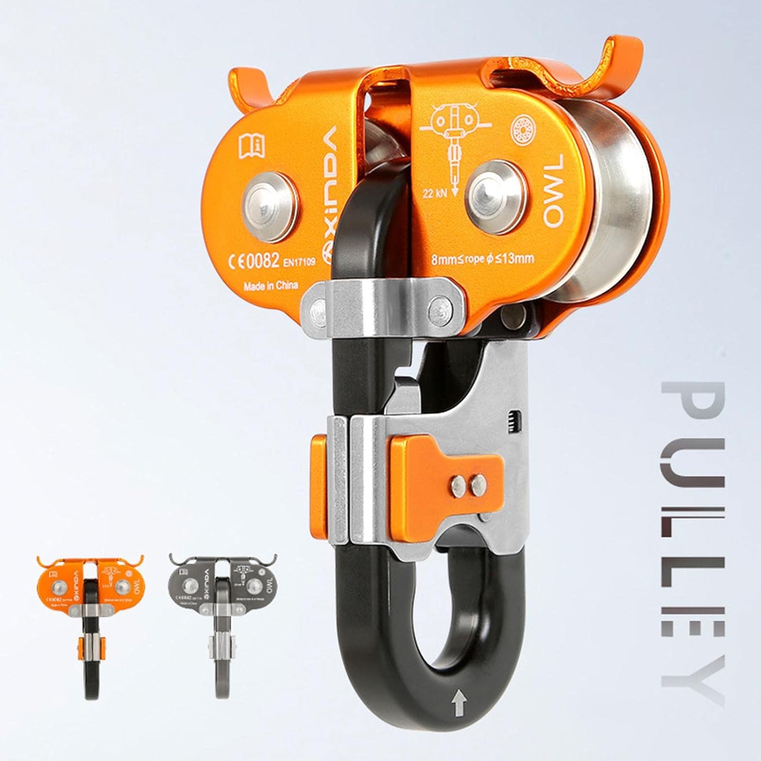 WOMBLE 22KN Zip Line Cable Trolley Fast Speed Dual Pulley Rigging