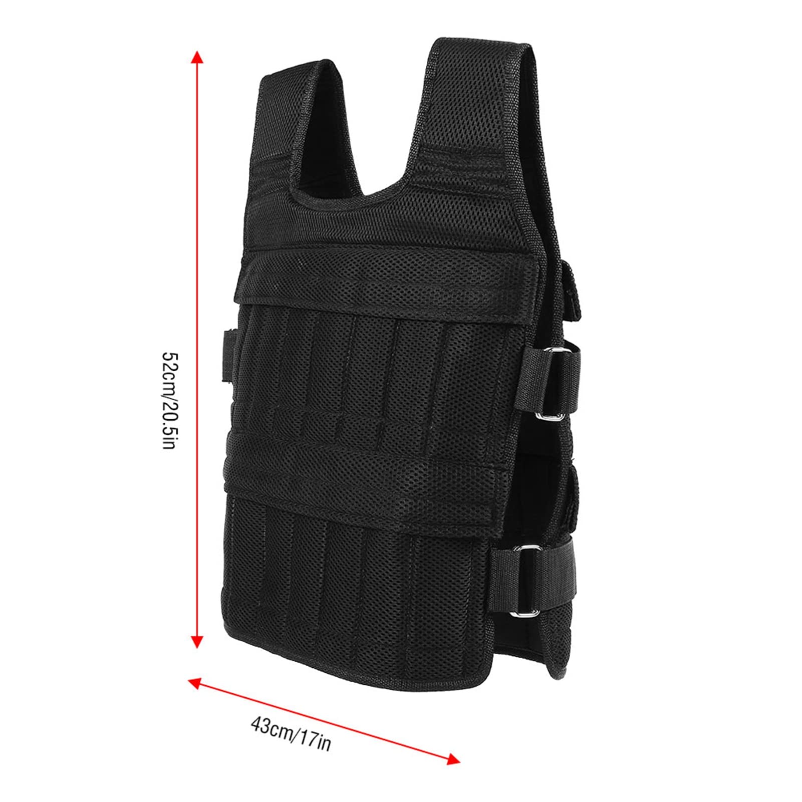 Yuecoom Weighted Vest, Plate Carrier Vest Weight Vest Weighted Vest Men Breathable Mesh Breathable 15KG Weighted Vest Strength Training Jacket for Workout Fitness
