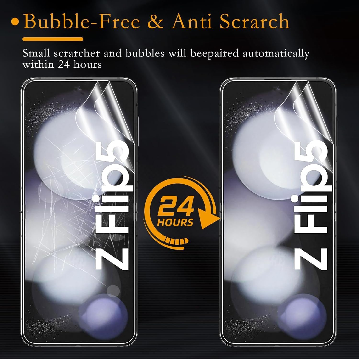 Samsung Galaxy Z Flip 5 Screen Protector - 9H Protection -5 Samsung Galaxy Z Flip 5 Screen Protector - 9H Protection -5
