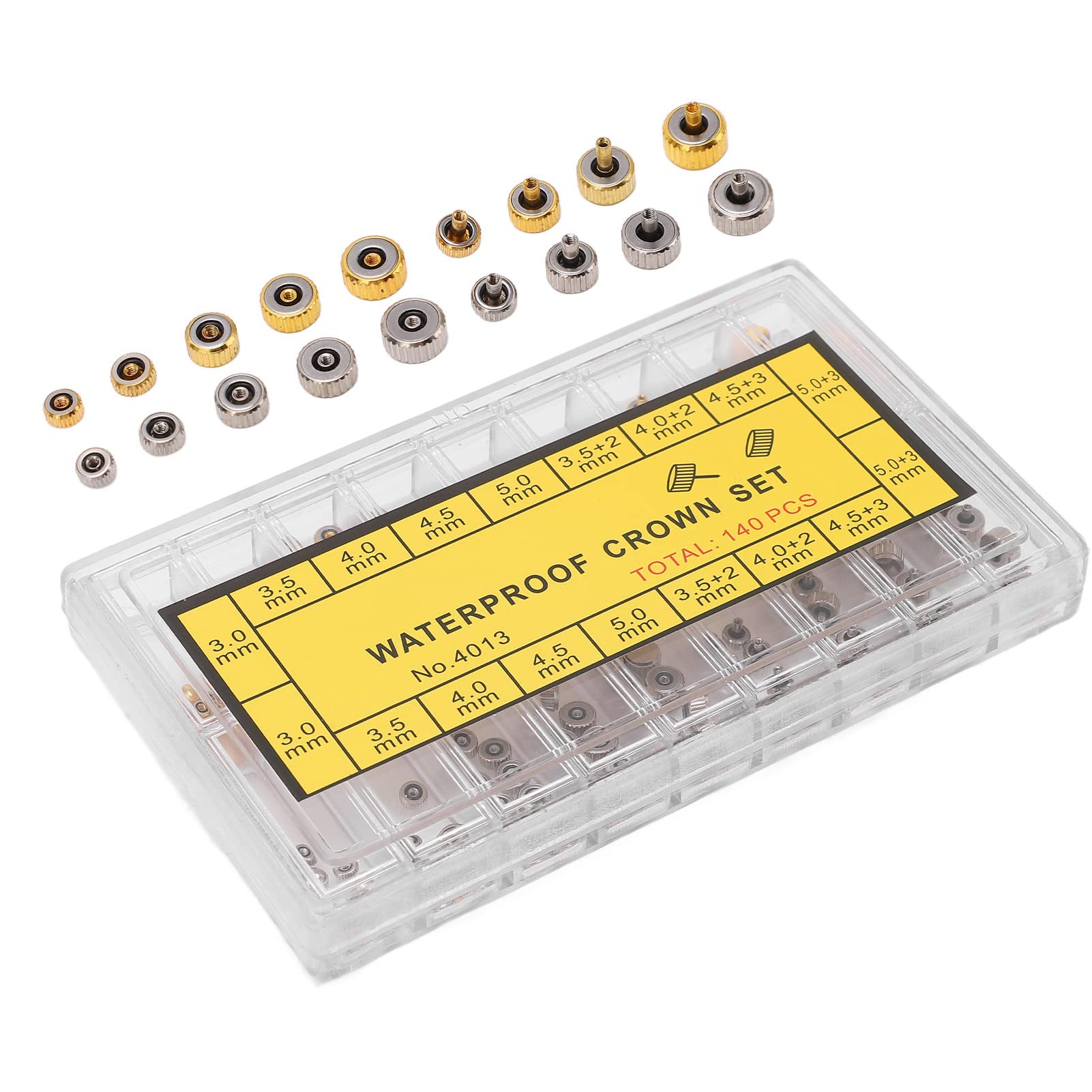 Kit 140 Pezzi Corone Orologio In Acciaio Inox - Set Completo Per Riparazione Orologi Con Scatola Portabile - Foto 8