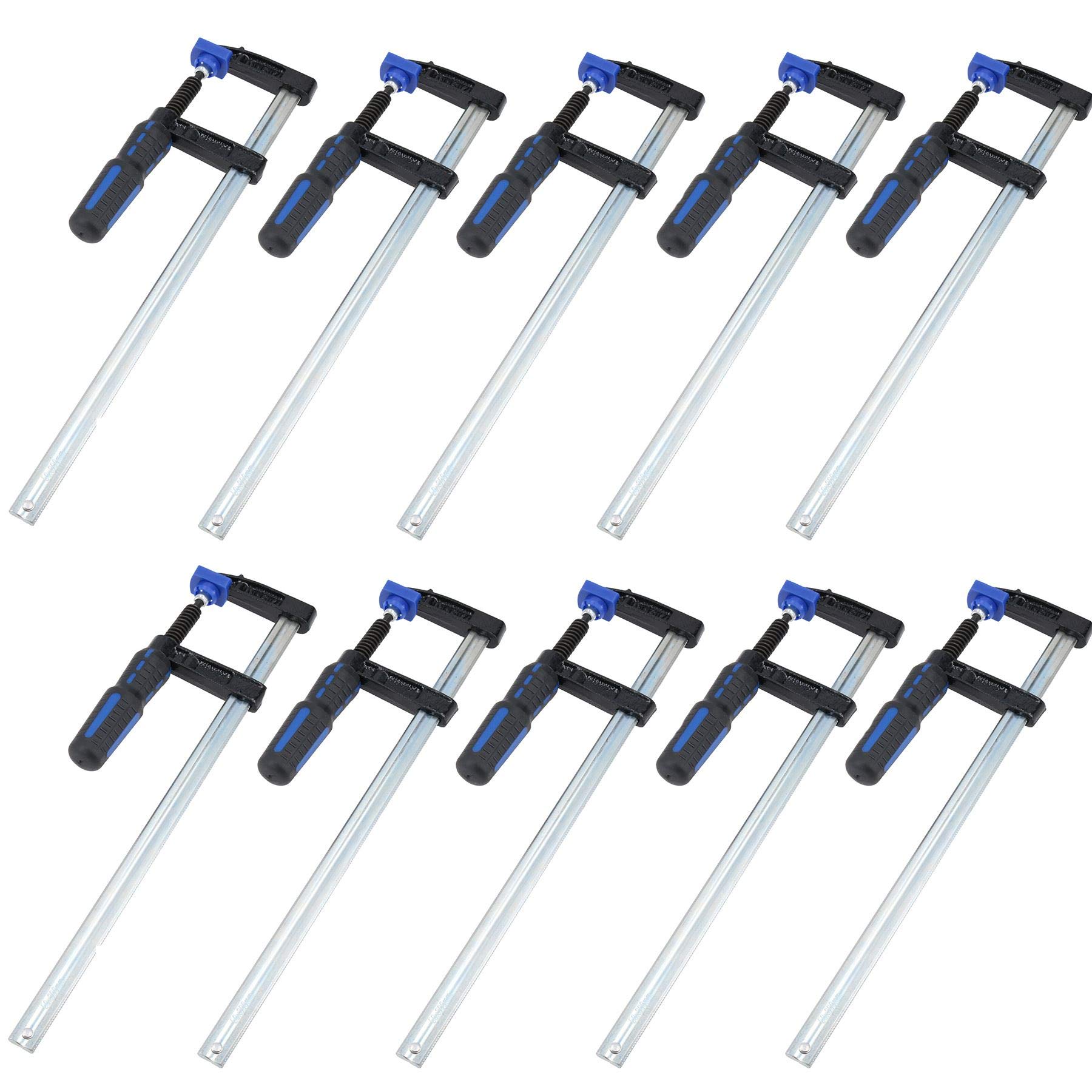 Ab Tools Blue Sliding F Clamp Bar Profile Clamp Holder Fastener Fastening 300Mm X 50Mm 10Pc
