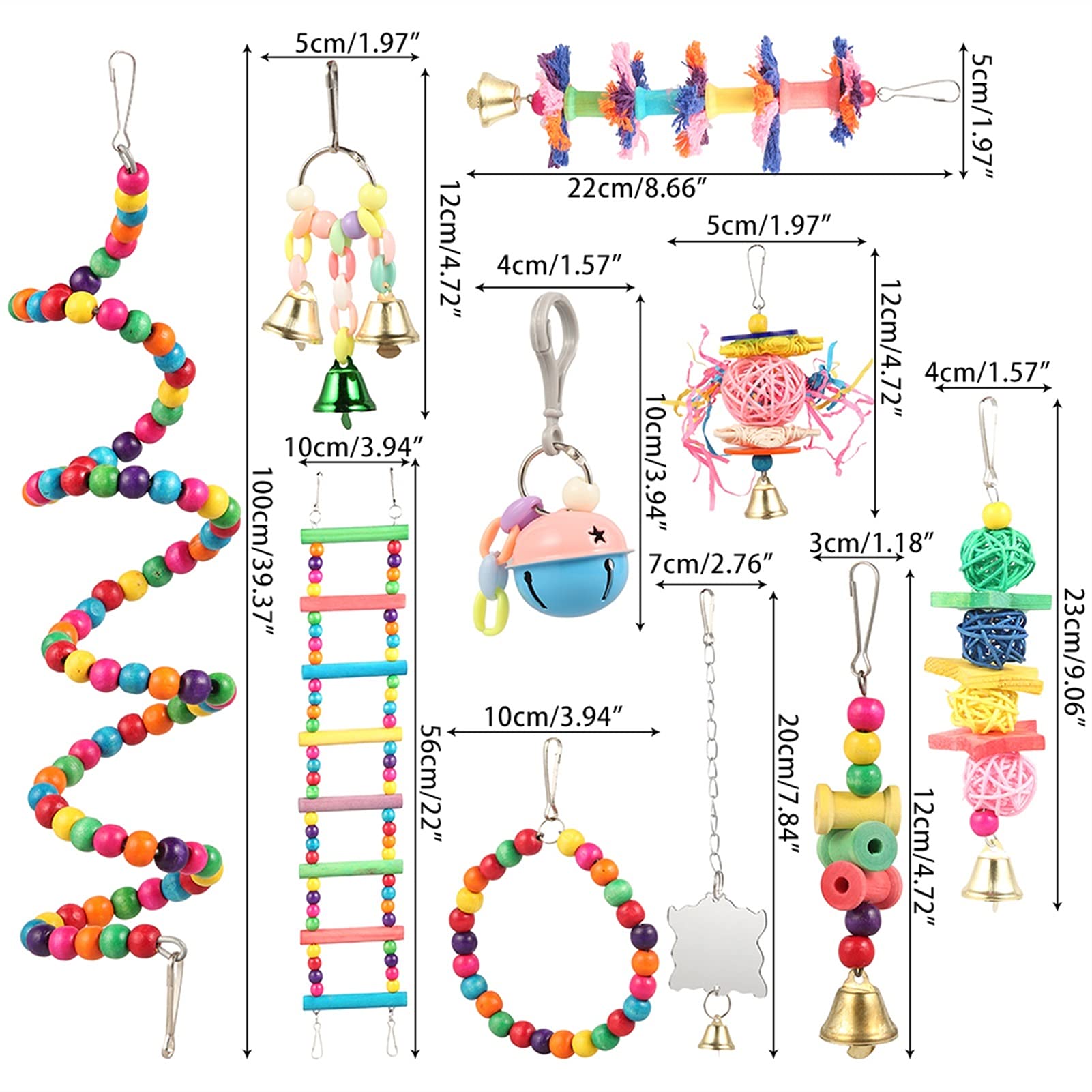 Vogelspielzeug 1. 0PCS / Set Kombination Papagei Spielzeug Vogelartikel Papagei Biss Spielzeug Vogel Spielzeug Papagei Lustige Schwinge Ball Bell Stehende Trainingsspielzeug
