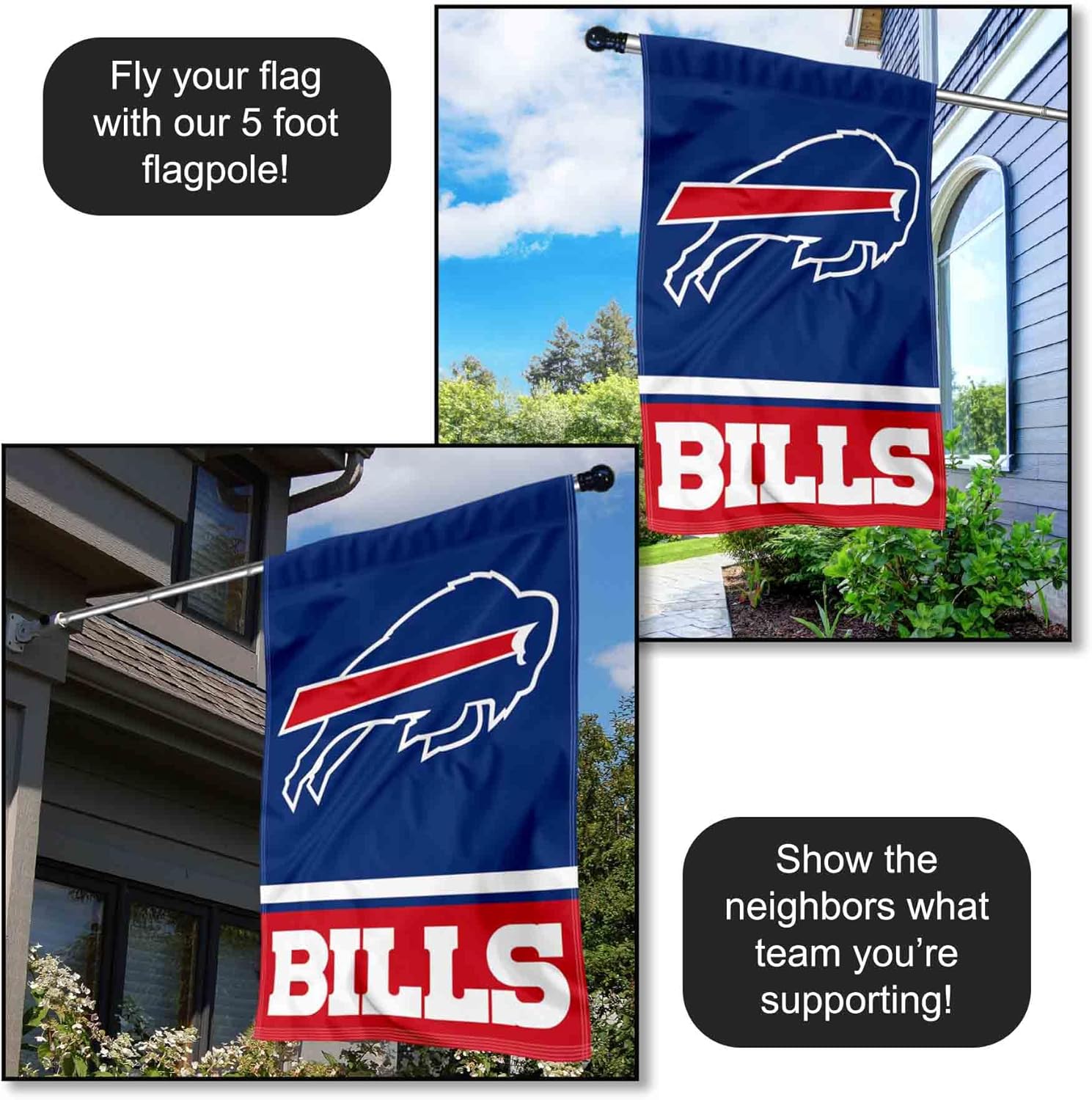 Buffalo Bills Two Sided House Flag - Image 4