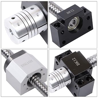 Complete SFU1605 Ballscrew and HGR20 Linear Rail Kit Plug-and-Play for Industrial Machinery, DIY CNC