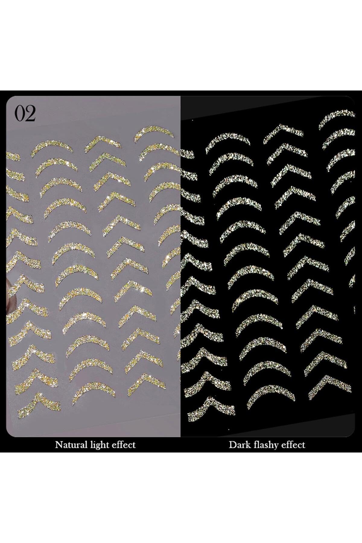 Nicole 3D Reflektif Efekt Nail Art Sticker Model -2 (55881-2) 3016